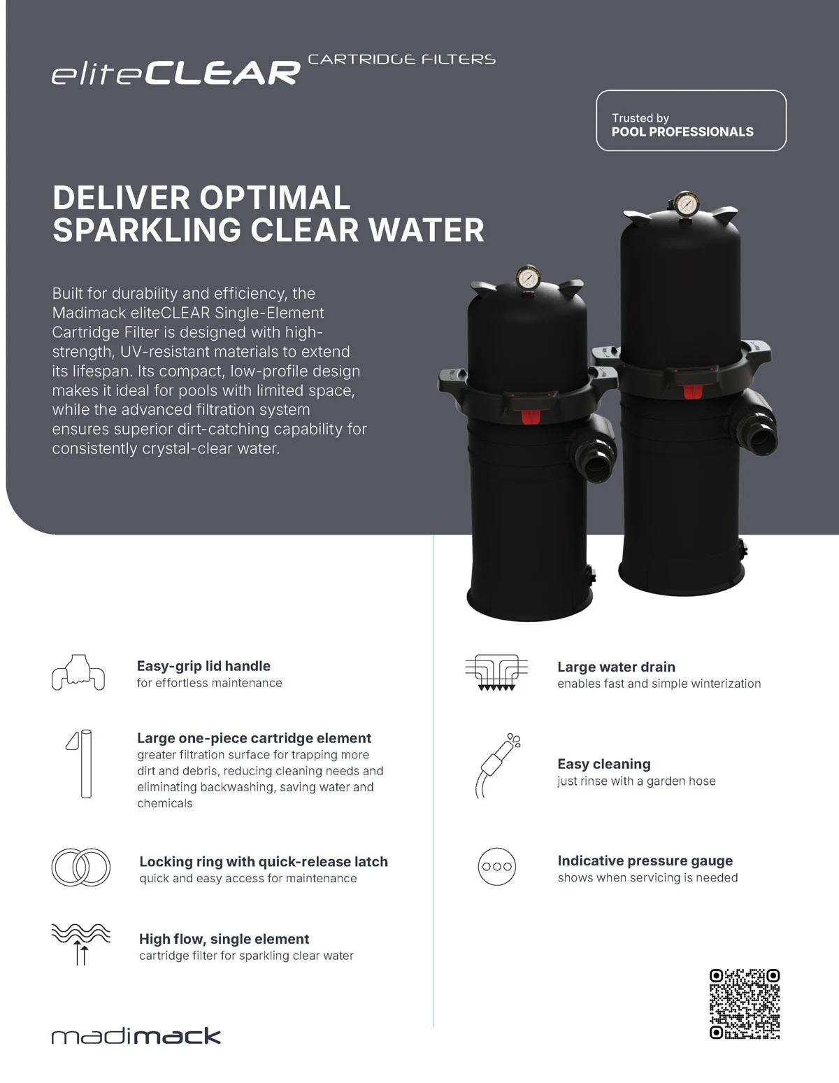 Madimack-EliteCLEAR Cartridge Filter-Flyer-US